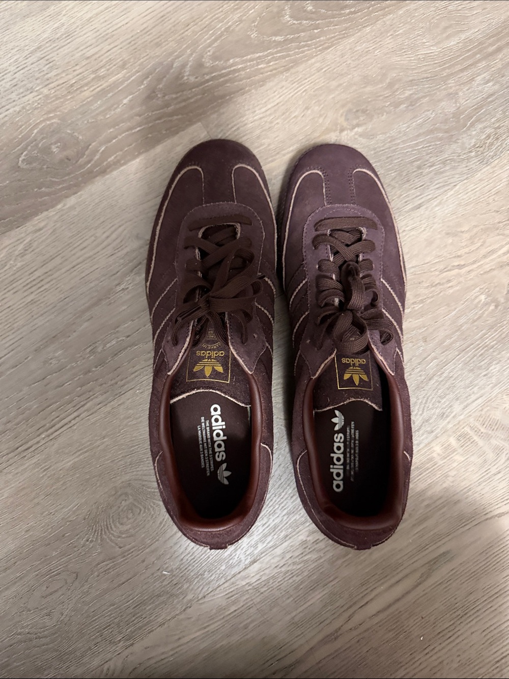 adidas Men's Maroon Suede Samba-Style Sneakers